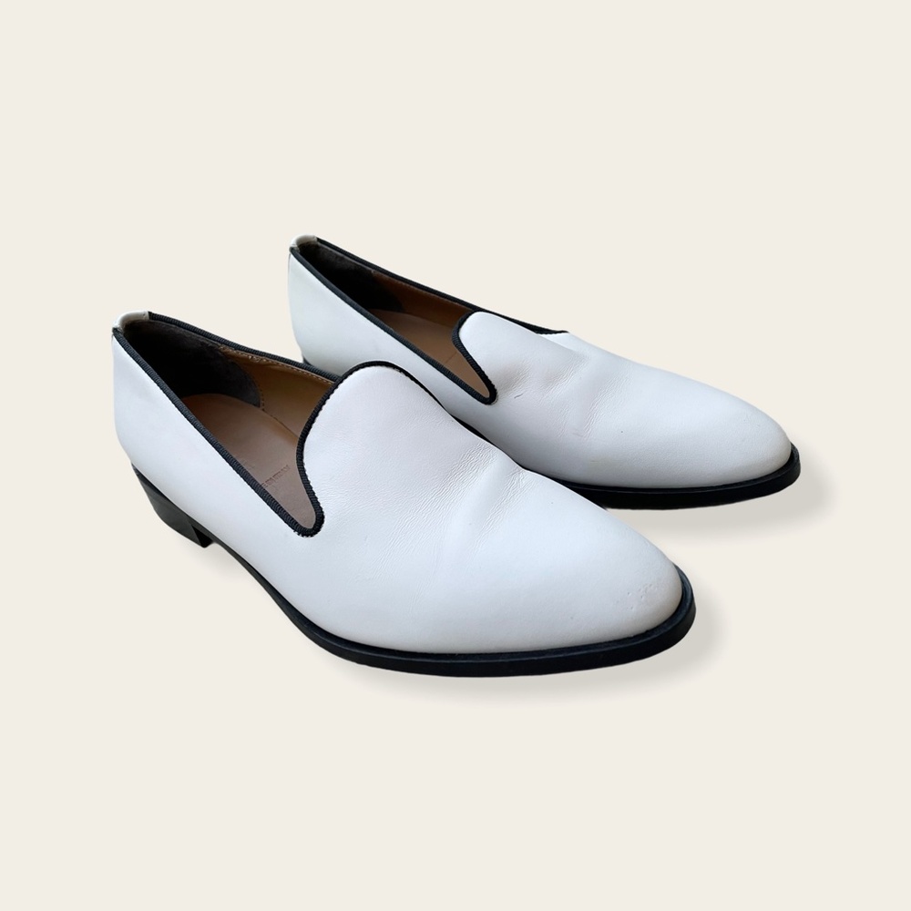 Everlane White Modern Smoking Loafers